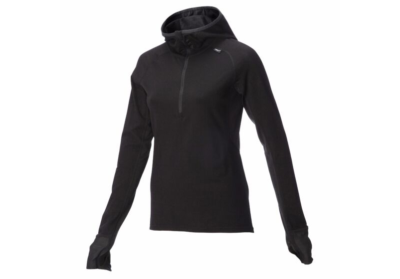 Inov-8 Merino Long Sleeve With Hood Womens Mid Layer Black Philippines 30857ALKQ